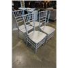 Image 2 : 4 SILVER PAINTED CHAIRS