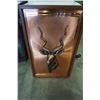 Image 1 : LARGE KUDU HORNED GOAT PICTURE ON COPPER IN WOOD FRAME