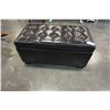 Image 1 : LEATHER TUFTED STORAGE OTTOMAN