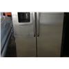 Image 2 : STAINLESS STEEL SIDE BY SIDE GE FRIDGE WITH WATER AND ICE DISPENSER TESTED AND WORKING GUARANTEED