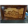 Image 2 : 2 SHESHAM WOOD INLAID ART PIECES MADE IN INDIA