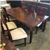 Image 2 : MODERN DINING TABLE W/ 6 CHAIRS AND JACK KNIFE LEAF