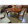 Image 2 : FRENCH PROVINCIAL DINING TABLE W/ 6 CHAIRS AND 2 EXTENSIONS