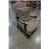 Image 2 : OVERSIZED WOOD FRAMED ARM CHAIR