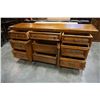 Image 2 : 7 DRAWER WALNUT DRESSER W/ MIRROR