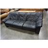 Image 1 : BLACK LEATHER SOFA
