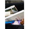 Image 2 : BLACK WICKER BASKET W/ CONTENTS