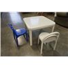 Image 1 : WHITE KIDS TABLE AND 2 CHAIRS