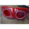 Image 2 : LOT OF 2 GLASS VINTAGE EXIT LIGHT SHADES