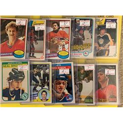 LOT OF VINTAGE OPC OPEECHEE STAR ROOKIE CARDS