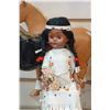 Image 2 : FIRST NATIONS DOLL AND 2 FOLK ART HORSES W/ LEATHER EARS