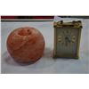 Image 1 : SETH THOMAS CLOCK AND ROCK SALT CANDLE HOLDER