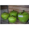 Image 2 : CROME-EVER MID CENTURY METAL CANNISTER SET APPLE THEAMED