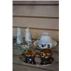 Image 1 : ROYAL VALE CHINA CUP AND SAUCER, CHINA SALT AND PEPPER, AND ROYAL WINTON CREAM AND SUGAR