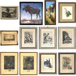 Set of 12 Pieces of Framed Art
