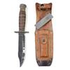 Image 1 : Vietnam era 1964 US pilot survival knife with scabbard and sharpening stone.with scabbard and sharpe