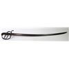 Image 1 : Early Spanish Cavalry sword with 30" curved blade, iron guard and wire wrap wood handle.with 30" cur