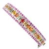 Image 1 : Natural Top Fancy Colors Sapphire & Ruby Bangle