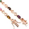 Image 3 : Natural MULTI COLOR TOURMALINE CHROME DIOPSIDE Bracelet