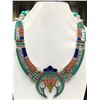 Image 1 : Tibet Hand Made Turquoise, Coral, Lapis Lazuli Necklace