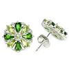 Image 2 : NATURAL AAA GREEN CHROME DIOPSIDE & PERIDOT Earrings