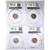 Image 2 : LOT OF 4 PCGS GRADED ROOSEVELT DIMES: