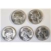 Image 1 : 5-BU 1942-P SILVER JEFFERSON WAR NICKELS