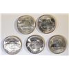 Image 2 : 5-BU 1942-P SILVER JEFFERSON WAR NICKELS