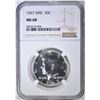 Image 1 : 1967 SMS KENNEDY HALF NGC MS-68