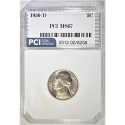 1950-D JEFFERSON NICKEL, PCI SUPERB GEM BU