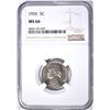Image 1 : 1955 JEFFERSON NICKEL NGC MS-66