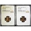 Image 1 : 2-1960 LARGE DATE LINCOLN CENTS, NGC PF-67 RED