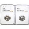 Image 1 : (2) 1965 NICKELS NGC MS-66