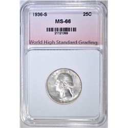 1936-S WASHINGTON QUARTER  WHSG SUPERB GEM