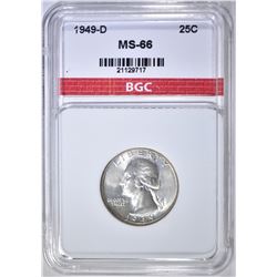 1949-D WASHINGTON QUARTER  BGC SUPERB GEM