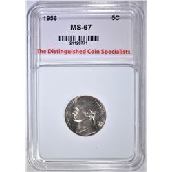 1956 JEFFERSON NICKEL  TDCS  SUPERB GEM