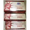 Image 1 : 2000, '01 & '03 US MINT SILVER PROOF SETS