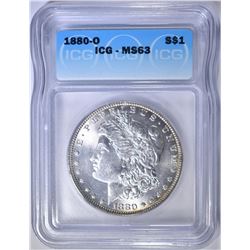 1880-O MORGAN DOLLAR  ICG MS-63