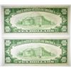 Image 2 : 2 1928-B $10 FEDERAL RESERVE NOTE  GEM UNC