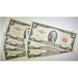 7 1953-A $2 UNITED STATES NOTES  AU/UNC