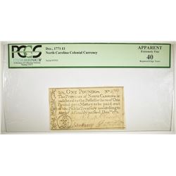 DECEMBER 1771 COLONIAL CURRENCY  PCGS XF-40