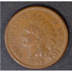 1868 INDIAN CENT  XF