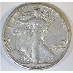 1917-S REV WALKING LIBERTY HALF DOLLAR  UNC