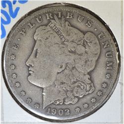 1902-S MORGAN DOLLAR  VG+
