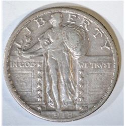 1918-D STANDING LIBERTY QUARTER  CHOICE XF+