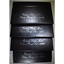 1995, 96, 97, & 98 SILVER PROOF SETS