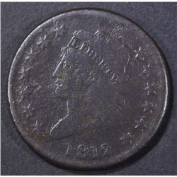 1812 LARGE CENT VG WITH CORROSION