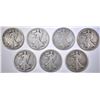 Image 1 : 7-CIRC 1917 WALKING LIBERTY HALF DOLLARS