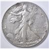 Image 1 : 1938-D WALKING LIBERTY HALF DOLLAR, VF/XF