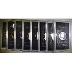 2-EACH 1971-S-74-S 40% SILVER PROOF IKE DOLLARS